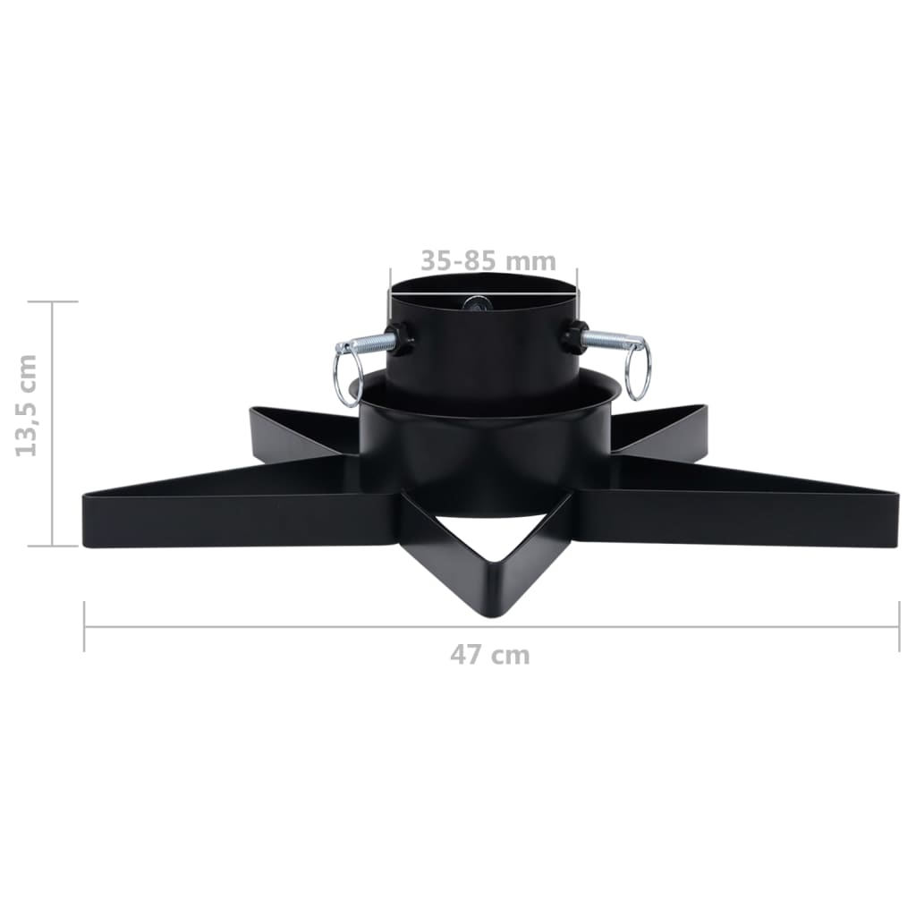 vidaXL Βάση Χριστουγεννιάτικου Δέντρου Μαύρη 47 x 47 x 13,5 εκ.