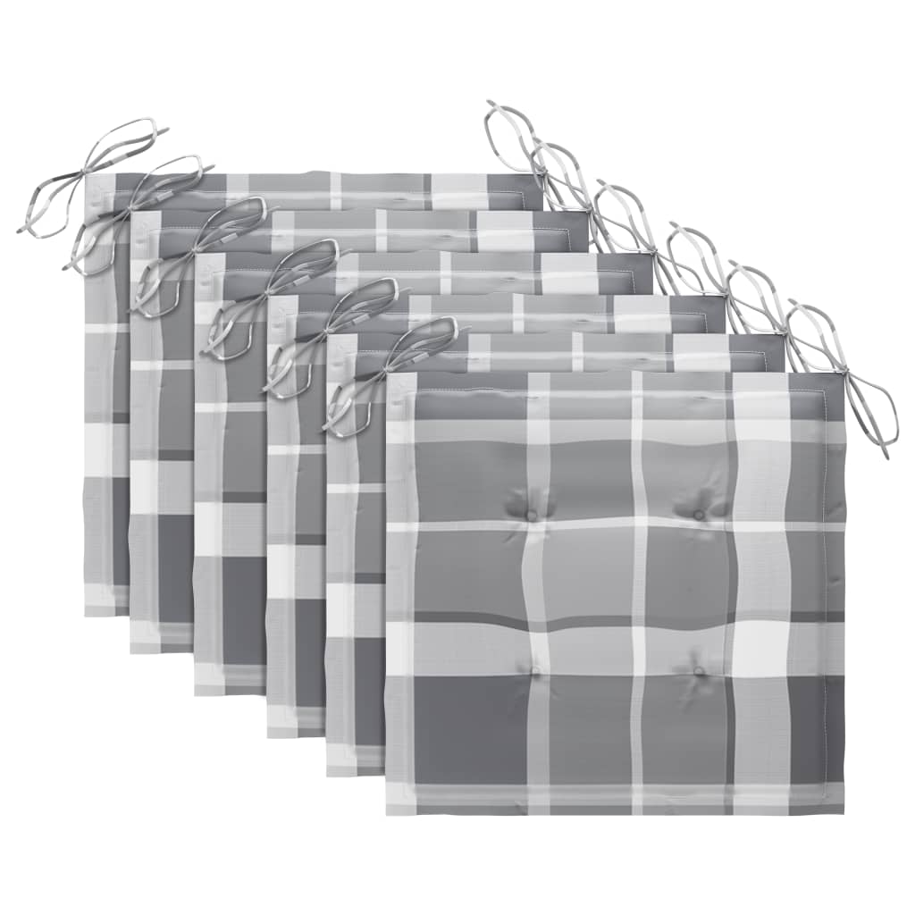 vidaXL Καρέκλες Κήπου Πτυσσόμενες 6 τεμ Μασίφ Ξύλο Ακακίας & Μαξιλάρια