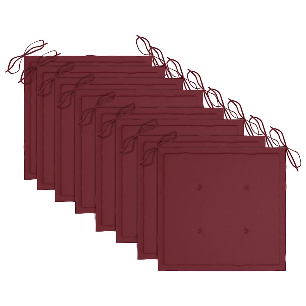 vidaXL Καρέκλες Κήπου Πτυσσόμενες 8 τεμ Μασίφ Ξύλο Ακακίας & Μαξιλάρια