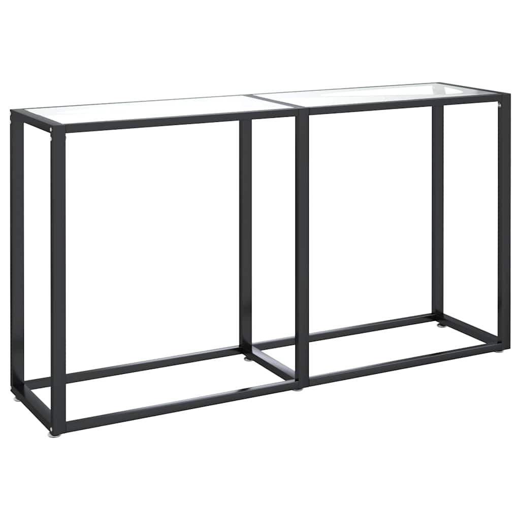 vidaXL Τραπέζι Κονσόλα Διαφανές 140x35x75,5 εκ. από Ψημένο Γυαλί