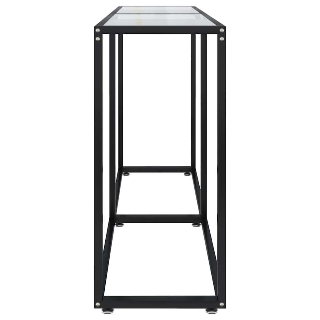 vidaXL Τραπέζι Κονσόλα Διαφανές 140x35x75,5 εκ. από Ψημένο Γυαλί