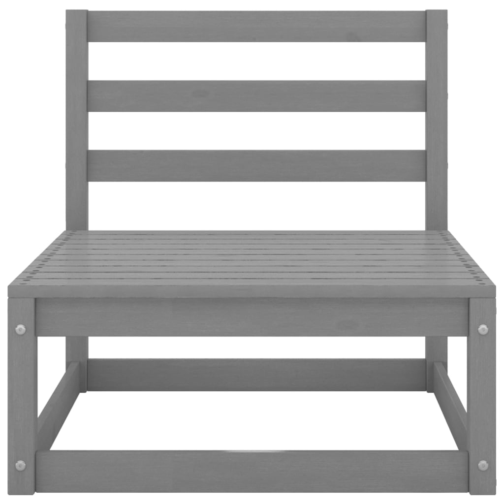 vidaXL Σαλόνι Κήπου Σετ 5 Τεμαχίων Γκρι από Μασίφ Ξύλο Πεύκου