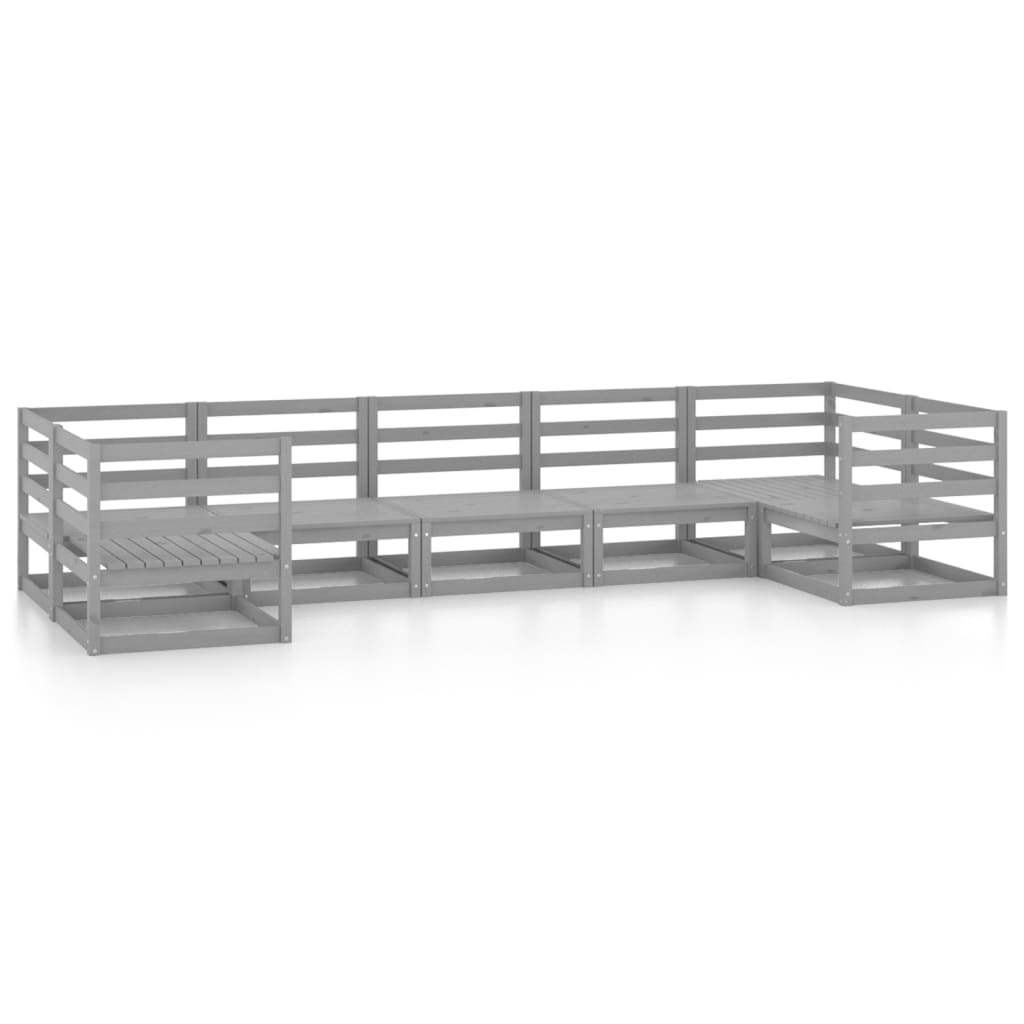 vidaXL Σαλόνι Κήπου Σετ 7 Τεμαχίων από Μασίφ Ξύλο Πεύκου