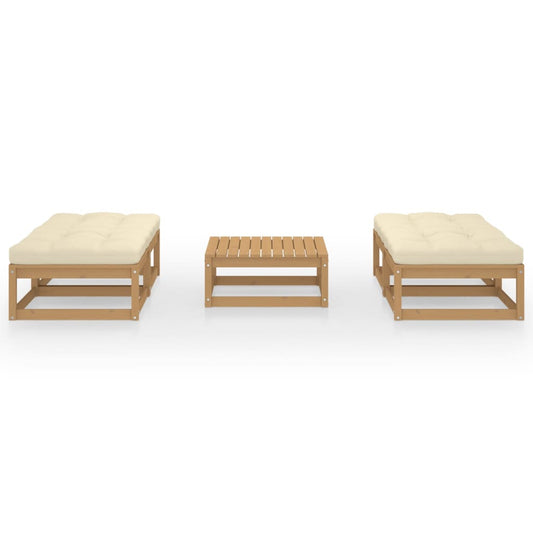 vidaXL Σαλόνι Κήπου Σετ 5 Τεμαχίων από Μασίφ Ξύλο Πεύκου με Μαξιλάρια