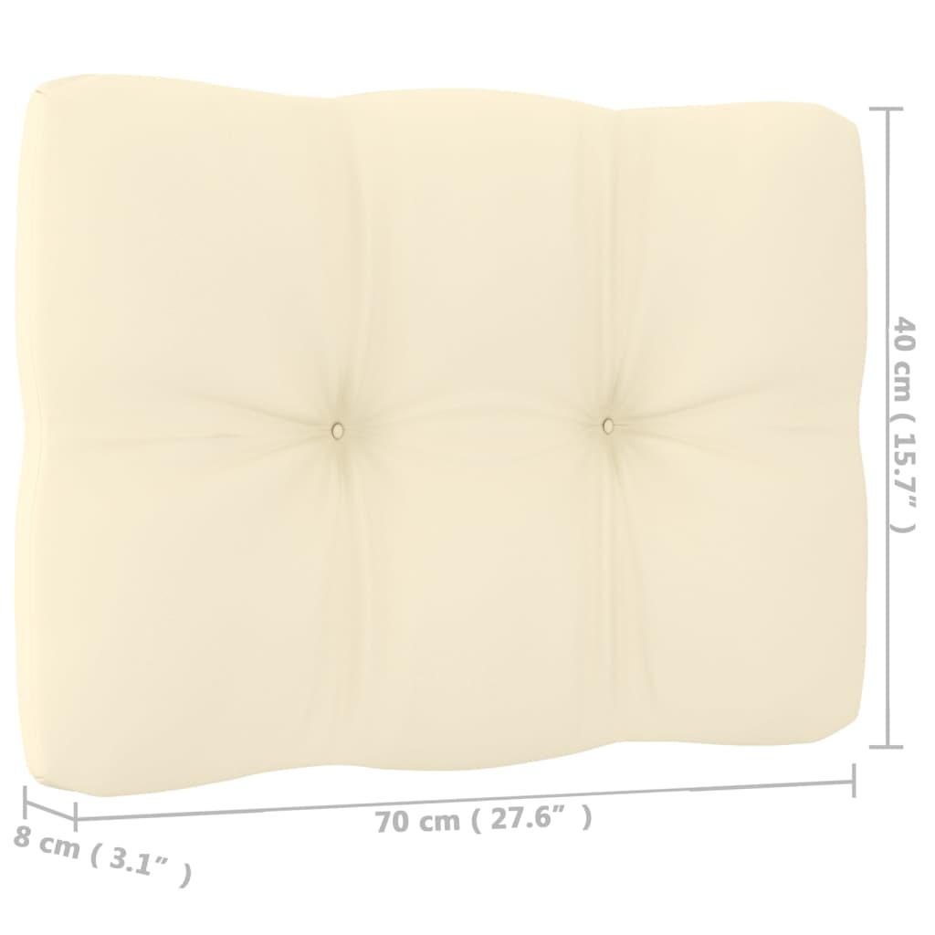 vidaXL Σαλόνι Κήπου Σετ 7 Τεμαχίων από Μασίφ Ξύλο Πεύκου με Μαξιλάρια