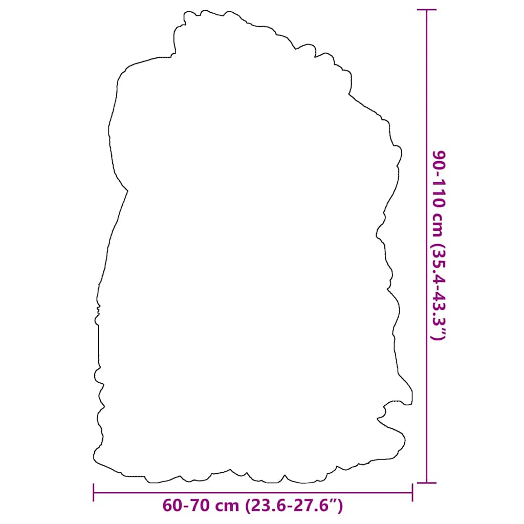 vidaXL Ισλανδική Γούνα Προβάτου Καφέ 70 x 110 εκ.
