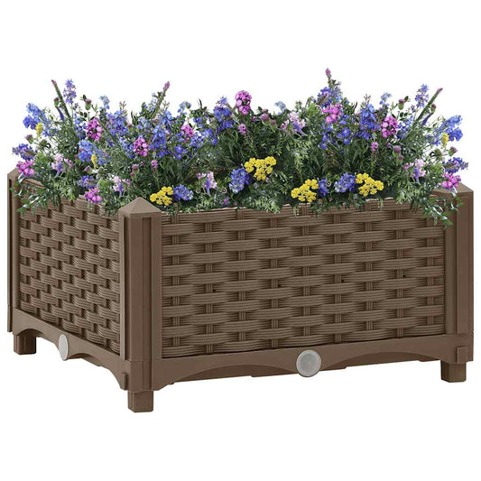 vidaXL Ζαρντινιέρα 40 x 40 x 23 εκ. από Πολυπροπυλένιο