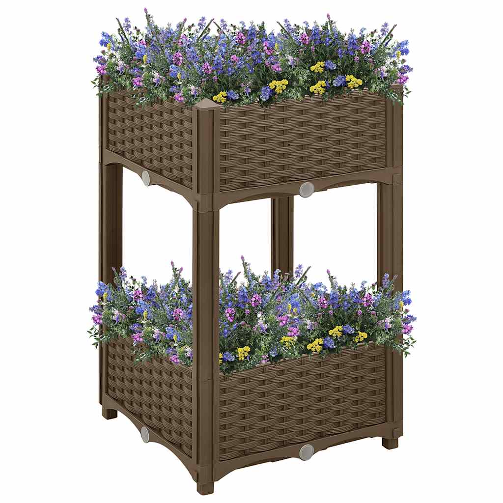 vidaXL Ζαρντινιέρα 40 x 40 x 71 εκ. από Πολυπροπυλένιο