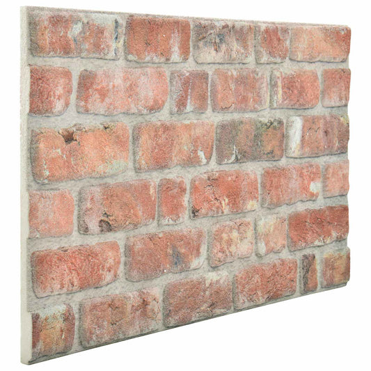 vidaXL Πάνελ τοίχου 10 pcs Κόκκινο 100 x 50 cm Αφρός EPS