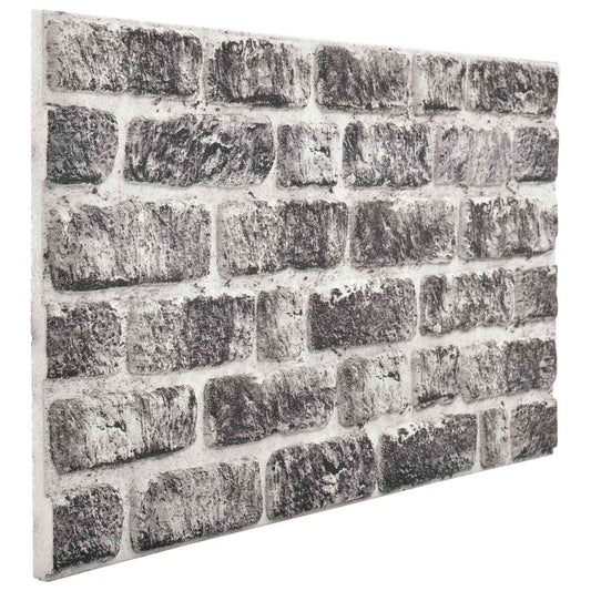 vidaXL Πάνελ τοίχου 10 pcs Σκούρο Γκρι και Λευκό 100 x 50 cm Αφρός EPS