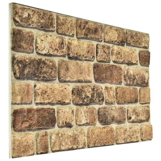 vidaXL Πάνελ τοίχου 10 pcs Σκούρος Άμμος 100 x 50 cm Αφρός EPS