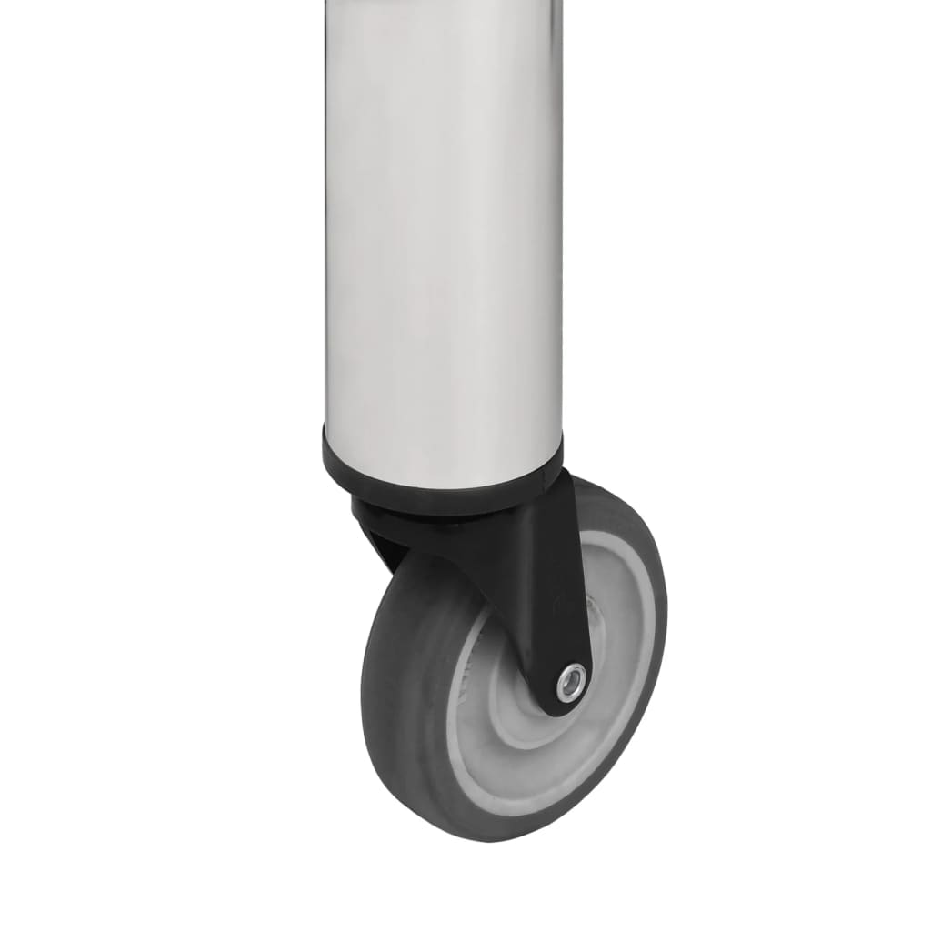 vidaXL Πάγκος Εργασίας Κουζίνας με Ροδάκια 100x60x85εκ Ανοξείδ. Ατσάλι