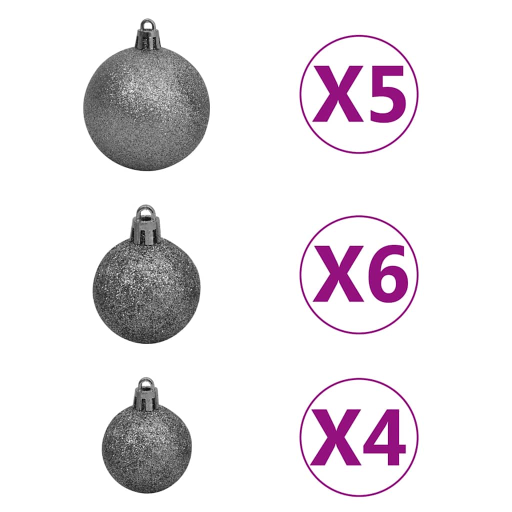 vidaXL Χριστουγ. Δέντρο Έλατο Nordmann LED/Μπάλες Πράσινο 150 εκ.