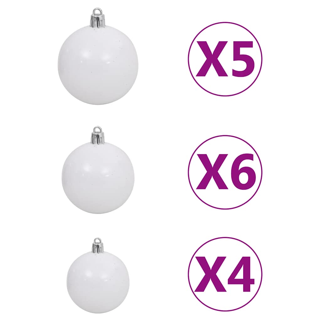 vidaXL Χριστουγ. Δέντρο Έλατο Nordmann LED/Μπάλες Πράσινο 150 εκ.