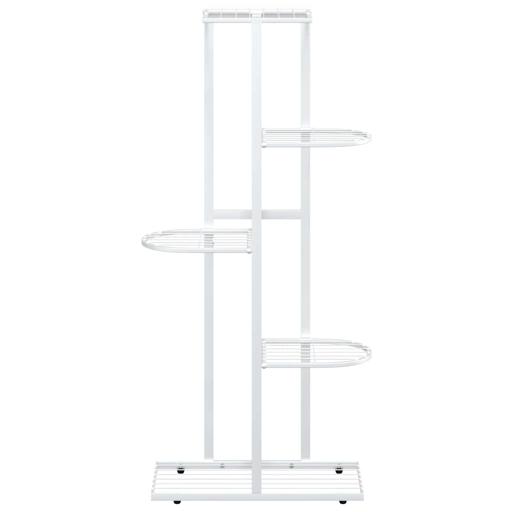 vidaXL Ανθοστήλη 5 Επιπέδων Λευκή 43 x 22 x 98 εκ. Μεταλλική