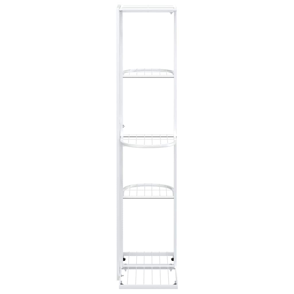 vidaXL Ανθοστήλη 5 Επιπέδων Λευκή 43 x 22 x 98 εκ. Μεταλλική