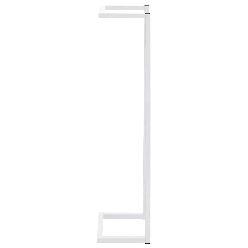 vidaXL Βάση για Πετσέτες Επιτοίχια Λευκή 25 x 20 x 95 εκ. Ατσάλινη