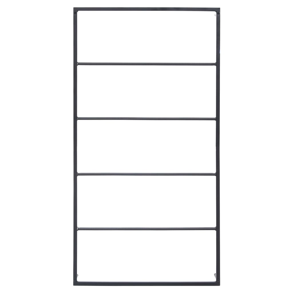 vidaXL Βάση για Πετσέτες Επιτοίχια Μαύρη 60 x 10 x 116 εκ. Ατσάλινη