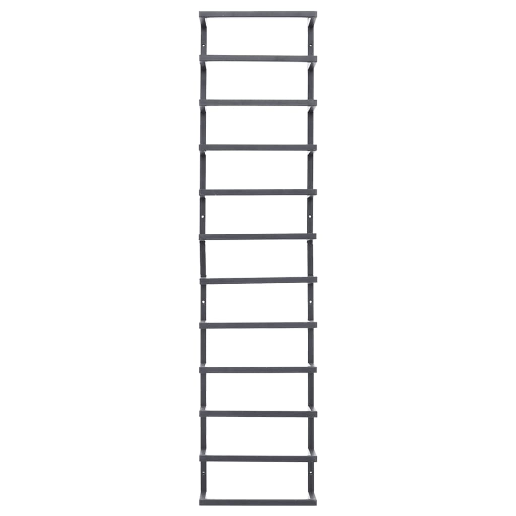 vidaXL Βάση για Πετσέτες Επιτοίχια Μαύρη 24 x 12 x 96 εκ. Ατσάλινη