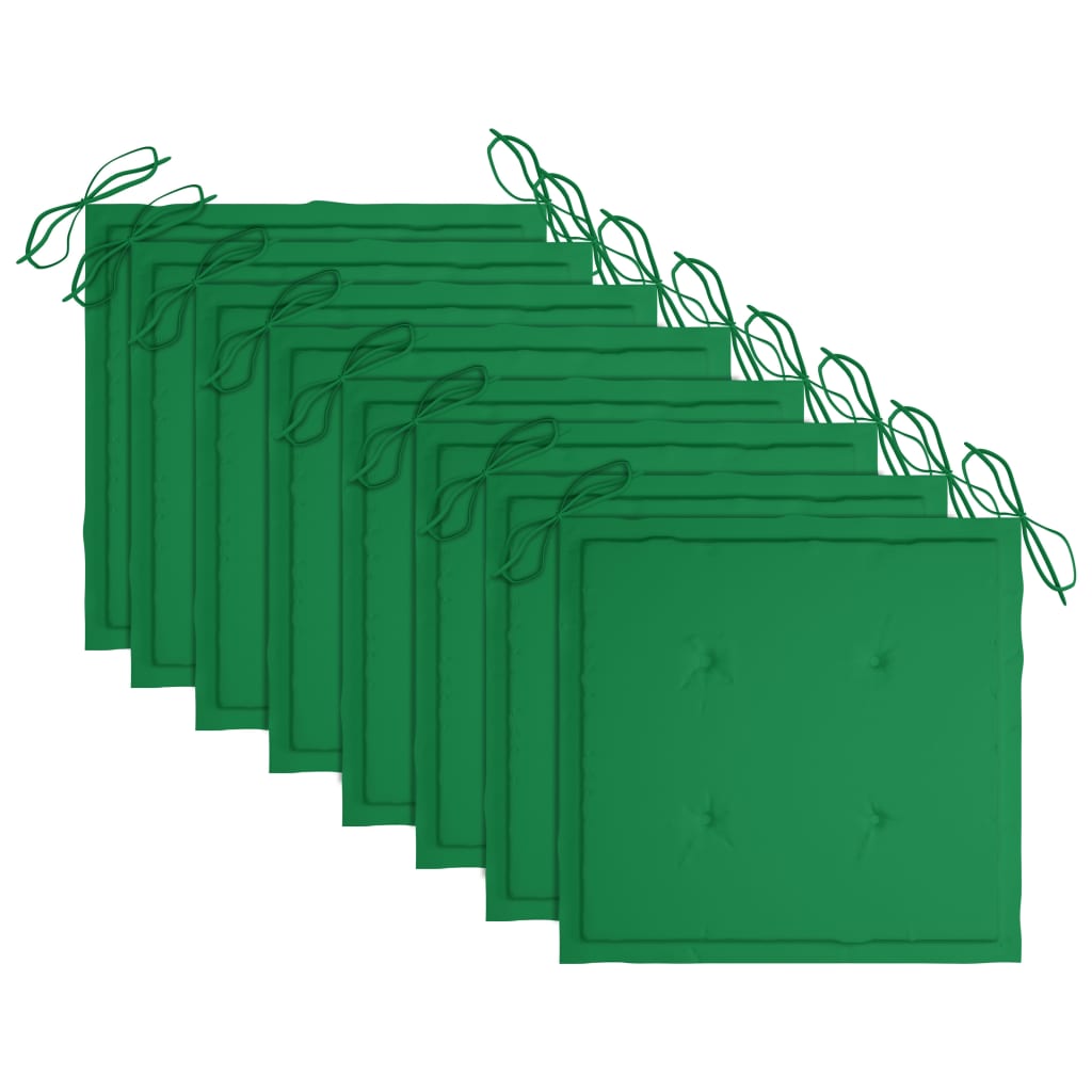 vidaXL Καρέκλες Κήπου 8 τεμ. Γκρι από Μασίφ Ξύλο Ακακίας με Μαξιλάρια