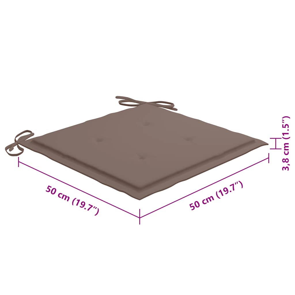 vidaXL Καρέκλες Κήπου 8 τεμ. Γκρι από Μασίφ Ξύλο Ακακίας με Μαξιλάρια