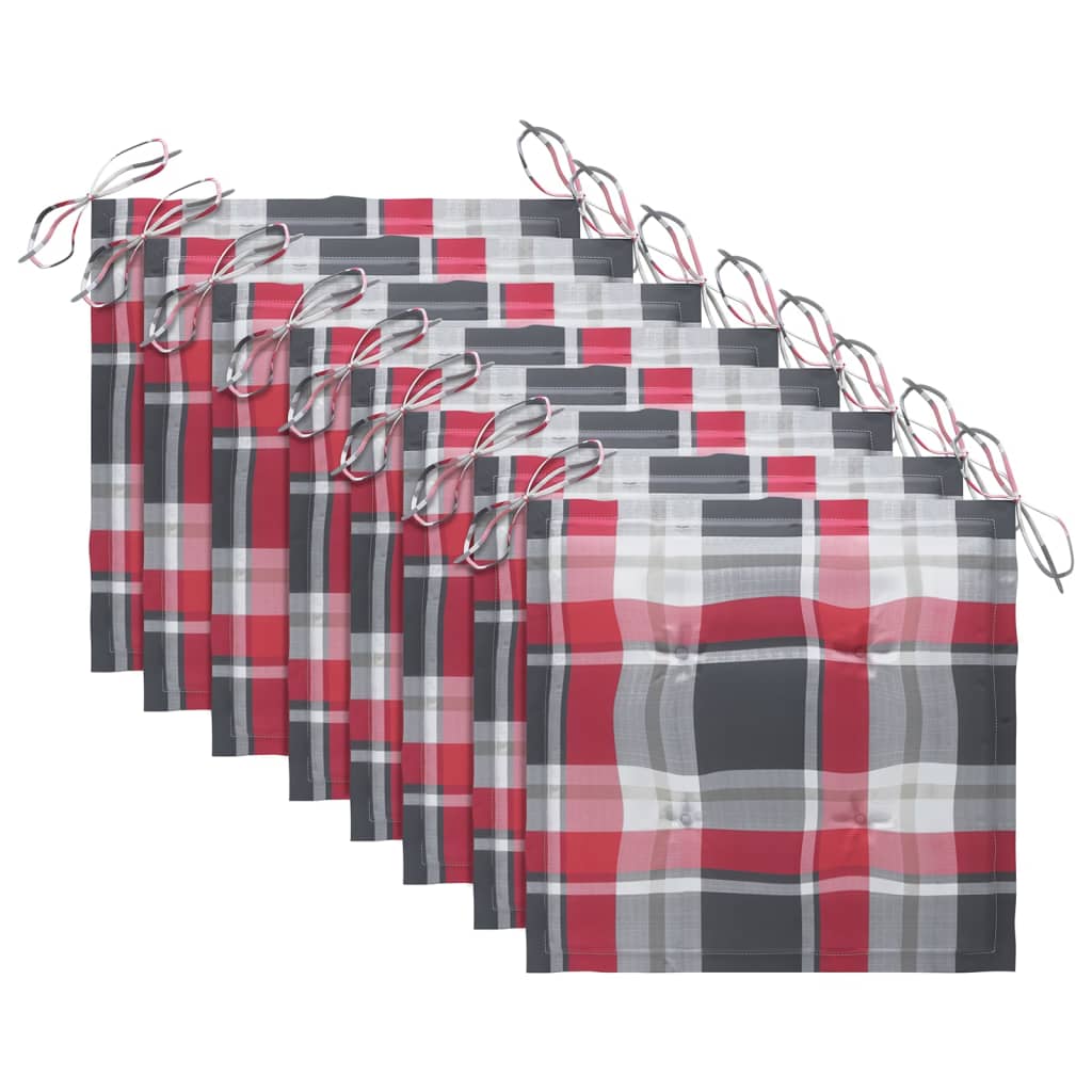 vidaXL Καρέκλες Κήπου 8 τεμ. Γκρι από Μασίφ Ξύλο Ακακίας με Μαξιλάρια