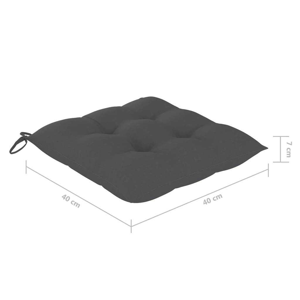 vidaXL Καρέκλες Εξ. Χώρου Πτυσσόμενες 8 τεμ. Ξύλο Ακακίας & Μαξιλάρια