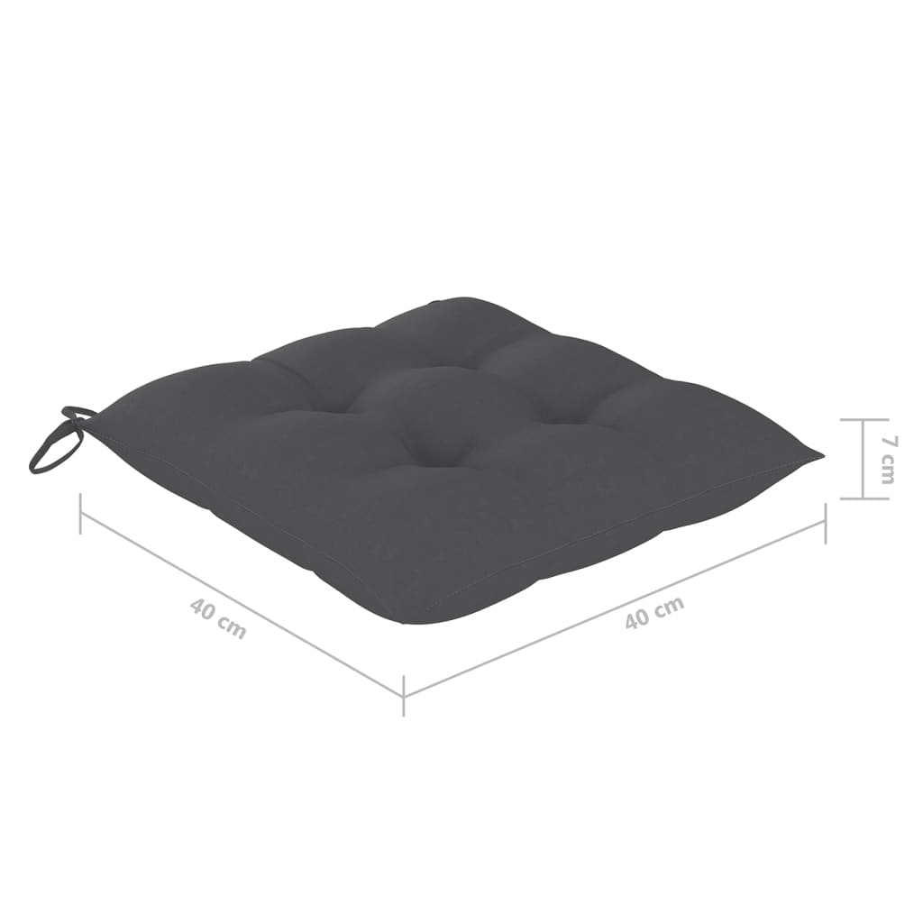 vidaXL Καρέκλες Εξ. Χώρου Πτυσσόμενες 8 τεμ. Ξύλο Ακακίας & Μαξιλάρια