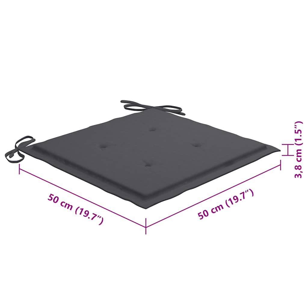 vidaXL Καρέκλες Τραπεζαρίας Εξ. Χώρου 6 τεμ. Ξύλο Ακακίας με Μαξιλάρια