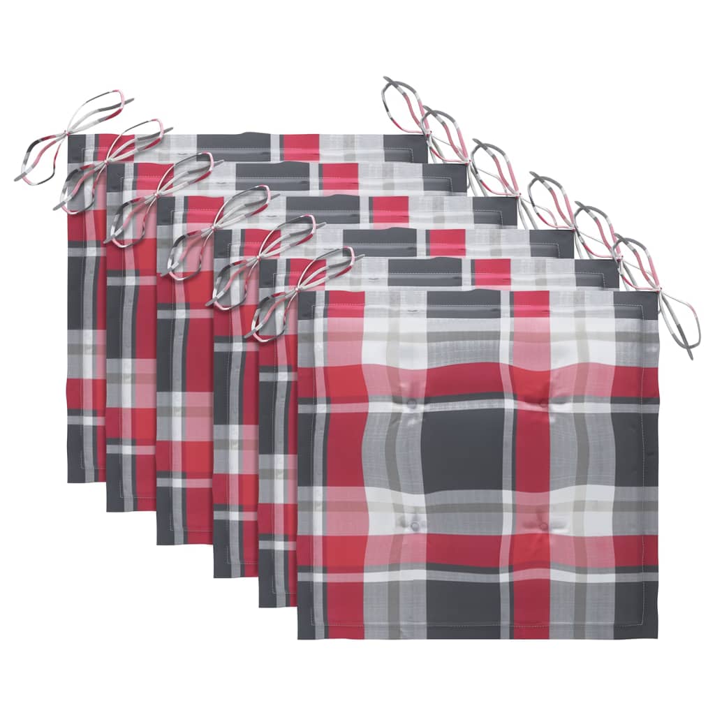 vidaXL Καρέκλες Τραπεζαρίας Εξ. Χώρου 6 τεμ. Ξύλο Ακακίας με Μαξιλάρια