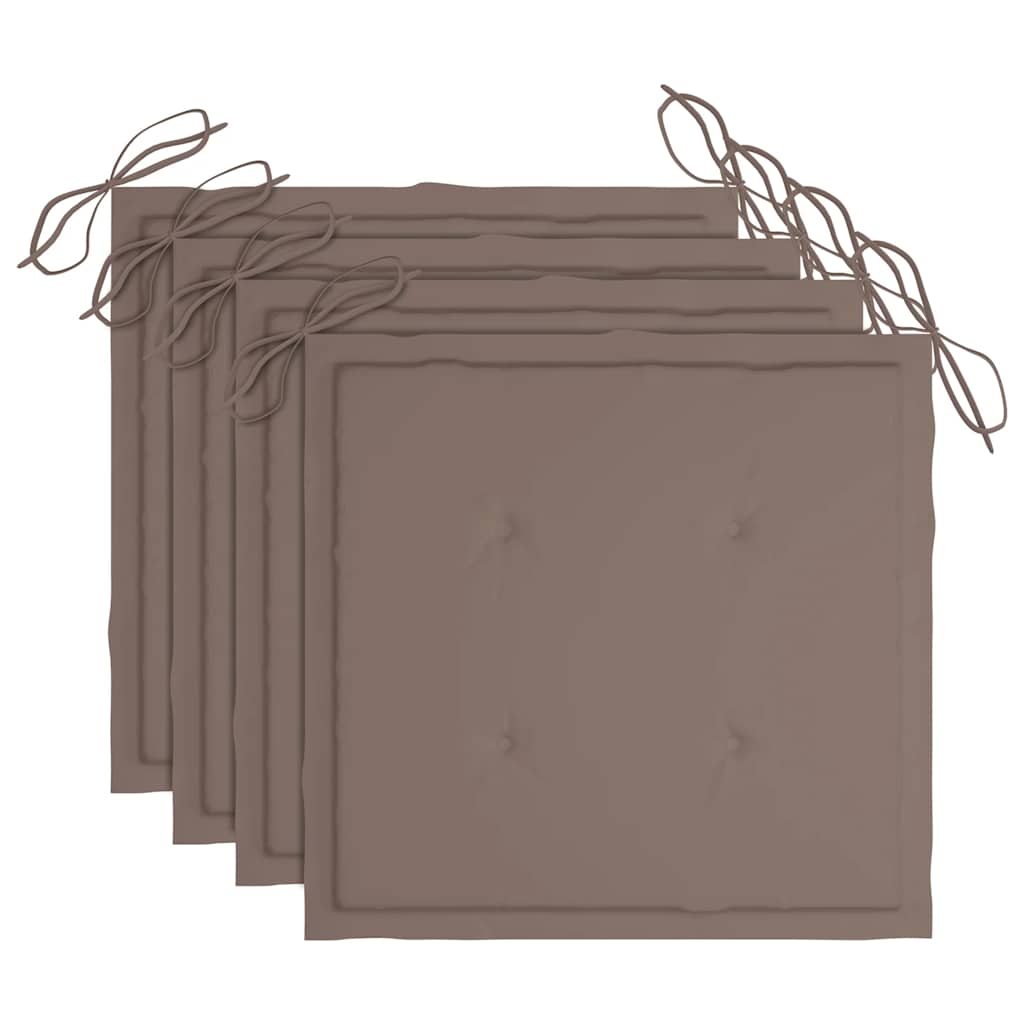 vidaXL Καρέκλες Κήπου 4 τεμ. από Μασίφ Ξύλο Ακακίας με Μαξιλάρια