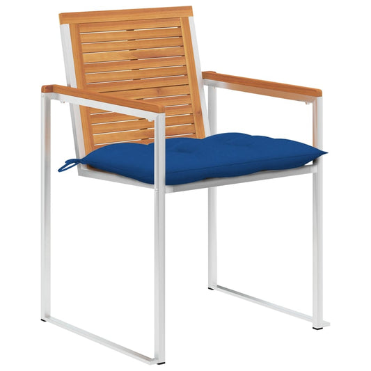 vidaXL Καρέκλες Κήπου 4 τεμ. από Μασίφ Ξύλο Ακακίας με Μαξιλάρια