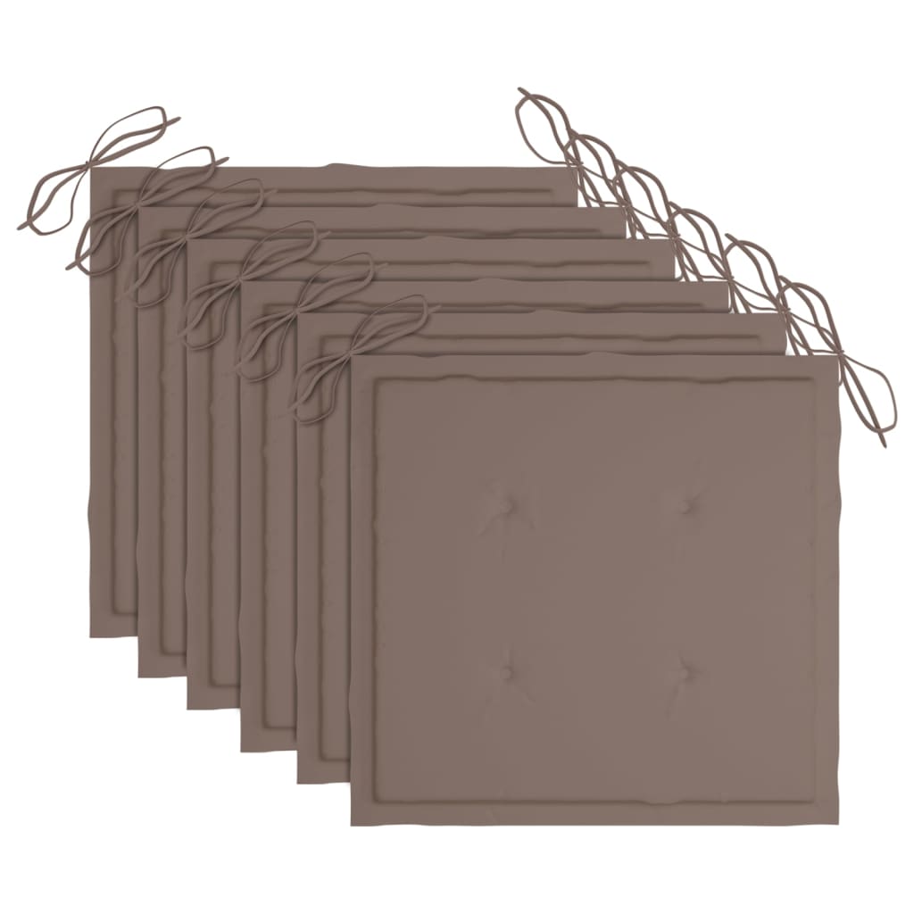 vidaXL Καρέκλες Κήπου 6 τεμ. από Μασίφ Ξύλο Ακακίας με Μαξιλάρια