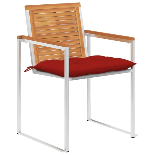 vidaXL Καρέκλες Κήπου 8 τεμ. από Μασίφ Ξύλο Ακακίας με Μαξιλάρια