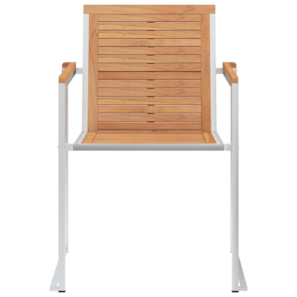 vidaXL Καρέκλες Κήπου 8 τεμάχια από Μασίφ Ξύλο Teak με Μαξιλάρια