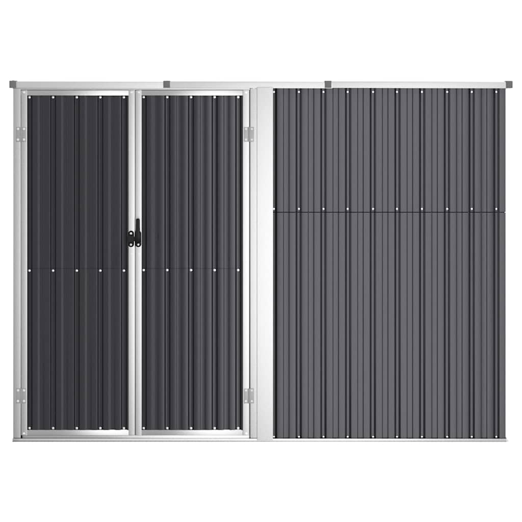 vidaXL Αποθήκη Εργαλείων Κήπου Ανθρακί 225x89x161 εκ. Γαλβαν. Ατσάλι