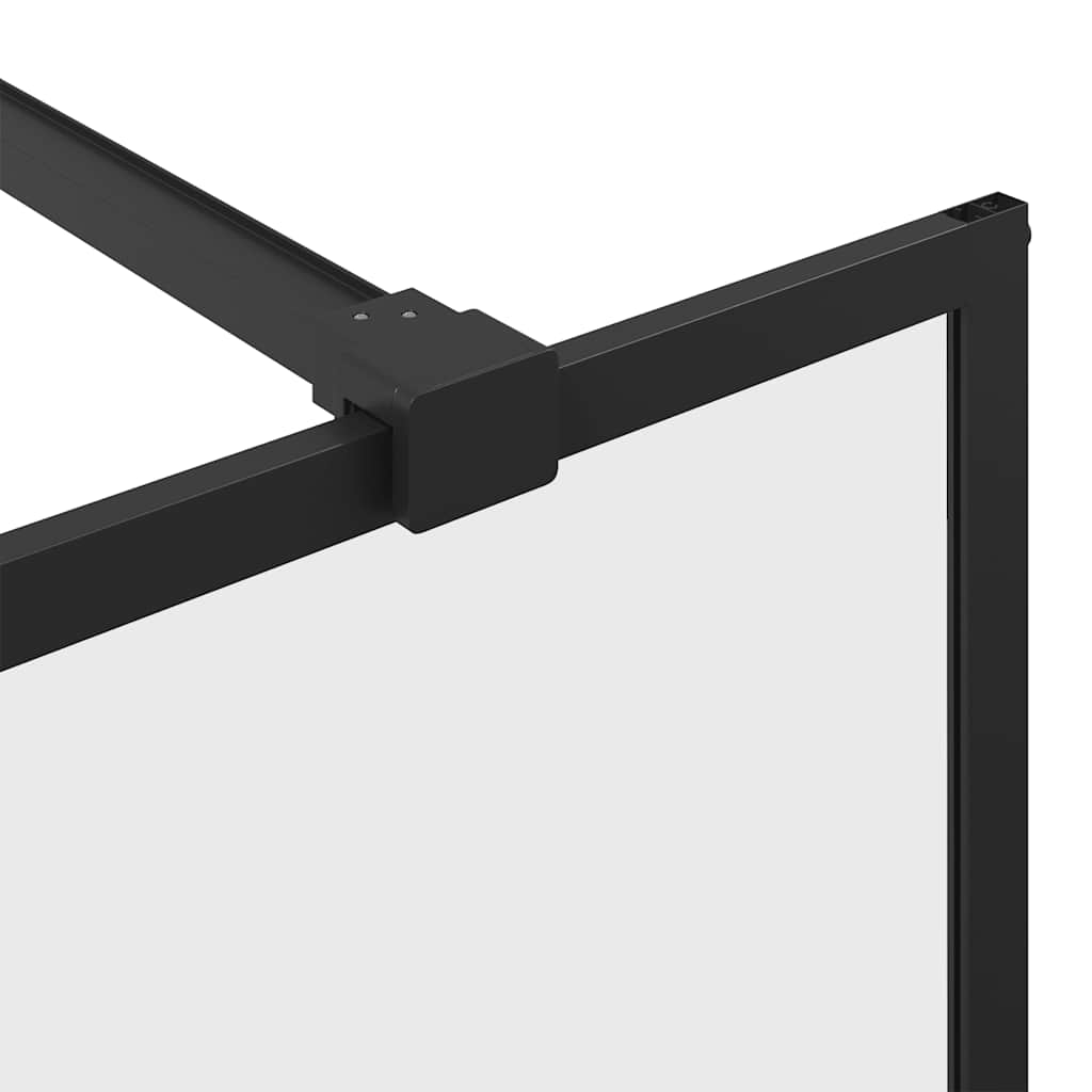 vidaXL Διαχωριστικό Ντουζιέρας Διαφανές Μαύρο 140 x 195 εκ. Γυαλί ESG