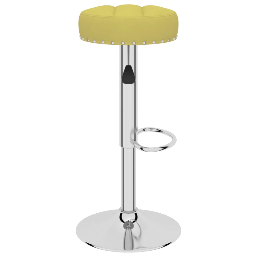 vidaXL Σκαμπό Μπαρ 2 τεμ. Πράσινα Υφασμάτινα