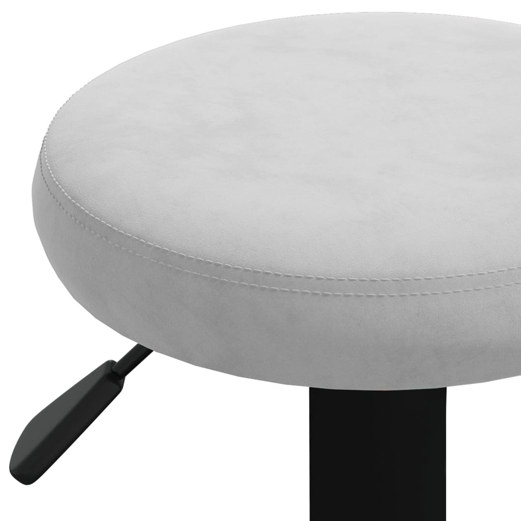 vidaXL Σκαμπό Μπαρ 2 τεμ. Ανοιχτό Γκρι Βελούδινα