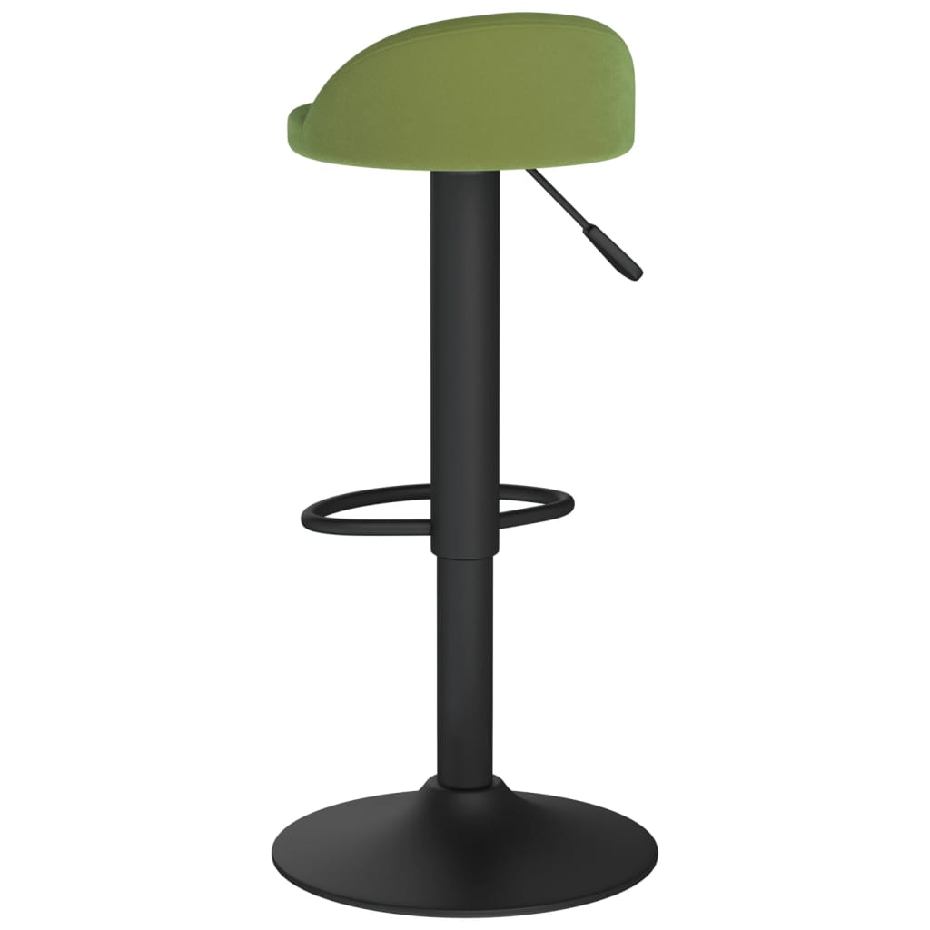 vidaXL Σκαμπό Μπαρ Ανοιχτό Πράσινο Βελούδινο