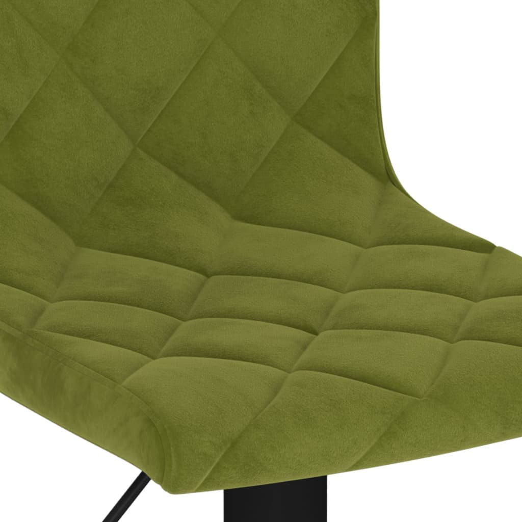 vidaXL Σκαμπό Μπαρ 2 τεμ. Ανοιχτό Πράσινο Βελούδινα