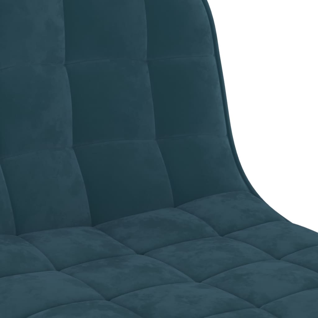 vidaXL Σκαμπό Μπαρ 2 τεμ. Μπλε Βελούδινα