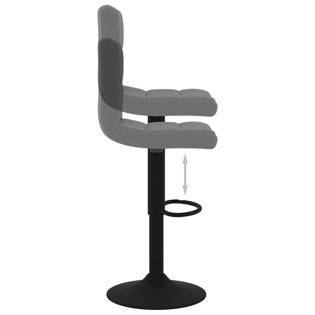 vidaXL Σκαμπό Μπαρ 2 τεμ. Σκούρο Γκρι Βελούδινα