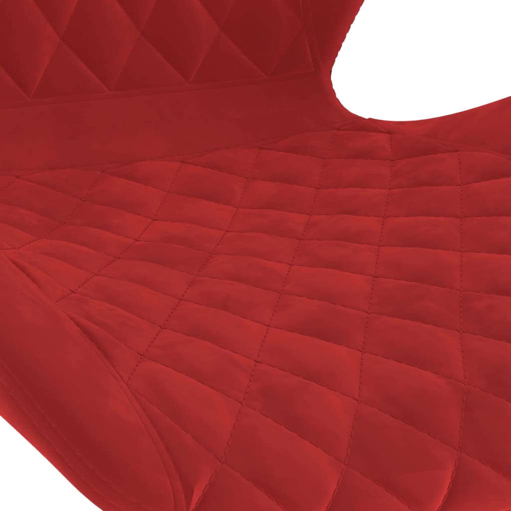 vidaXL Σκαμπό Μπαρ 2 τεμ. Μπορντό Βελούδινα