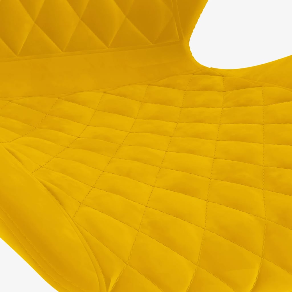 vidaXL Σκαμπό Μπαρ 2 τεμ. Κίτρινο Μουσταρδί Βελούδινα