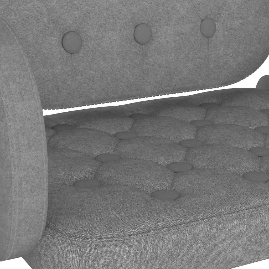 vidaXL Σκαμπό Μπαρ 2 τεμ. Ανοιχτό Γκρι Υφασμάτινα