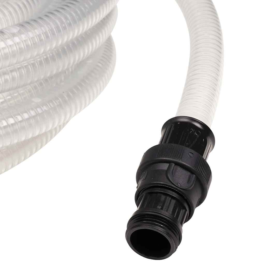 vidaXL Σωλήνας Αναρρόφησης με Συνδέσεις PVC Διαφανής 1 10 μ. PVC