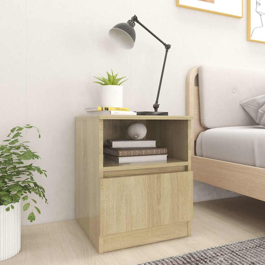 vidaXL Κομοδίνο Sonoma Δρυς 40 x 40 x 50 εκ. από Επεξ. Ξύλο