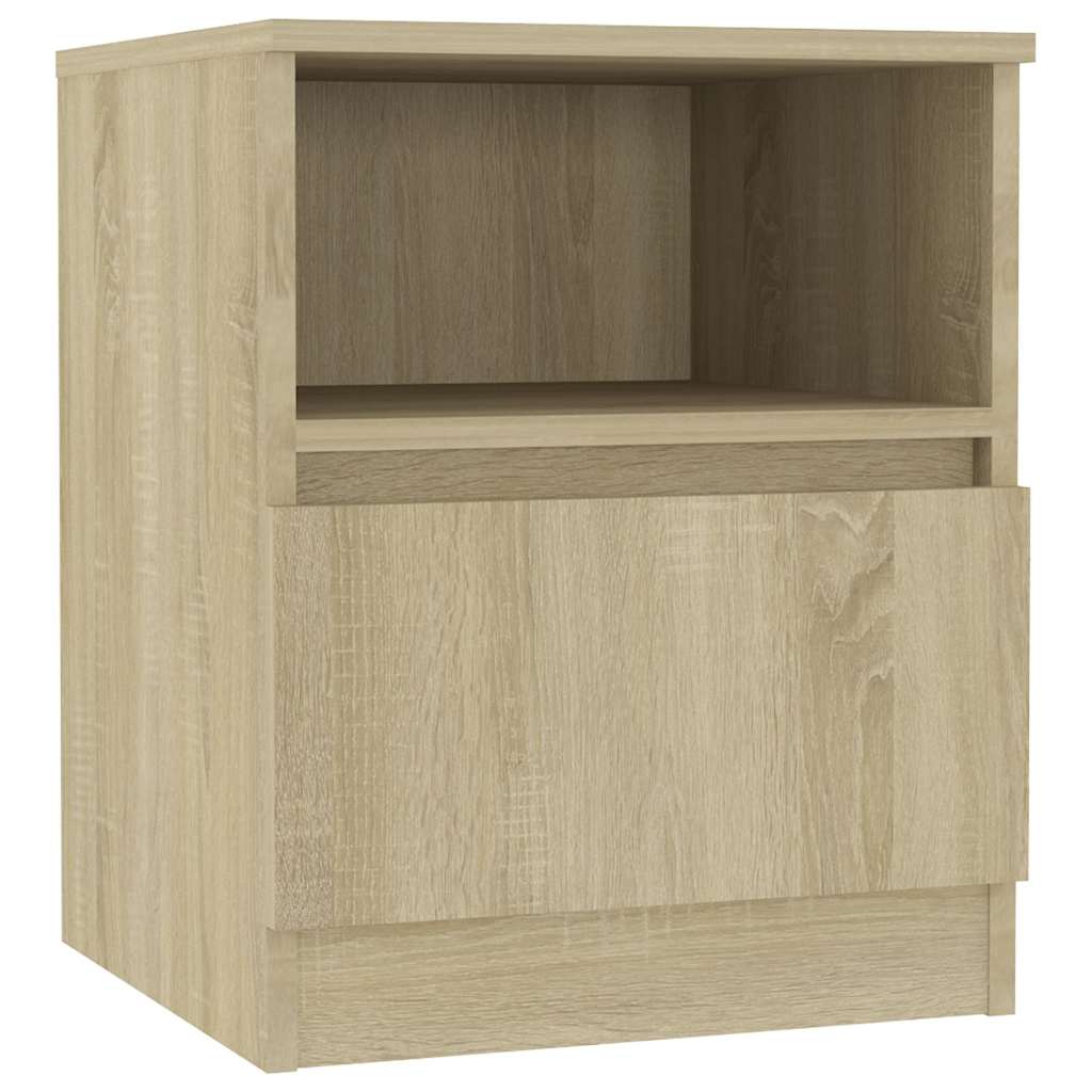 vidaXL Κομοδίνα 2 τεμ. Sonoma Δρυς 40 x 40 x 50 εκ. από Επεξ. Ξύλο
