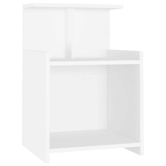 vidaXL Κομοδίνο Λευκό 40 x 35 x 60 εκ. από Επεξ. Ξύλο